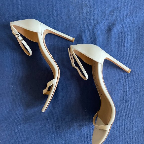 Stuart Weizman Nudistsong Strap Sandal (Size 7 - White - Leather) - Picture 8 of 9